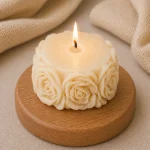 Свеча декоративная «Розы цилиндр»