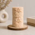 Свеча интерьерная «Цветы» цилиндр — изображение 2