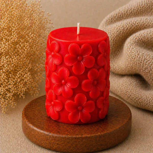 Свеча декоративная «Цветочный цилиндр»