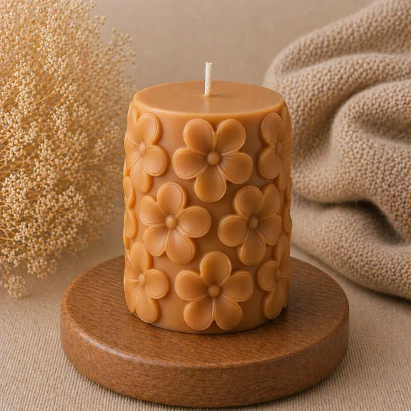 Свеча декоративная «Цветочный цилиндр»