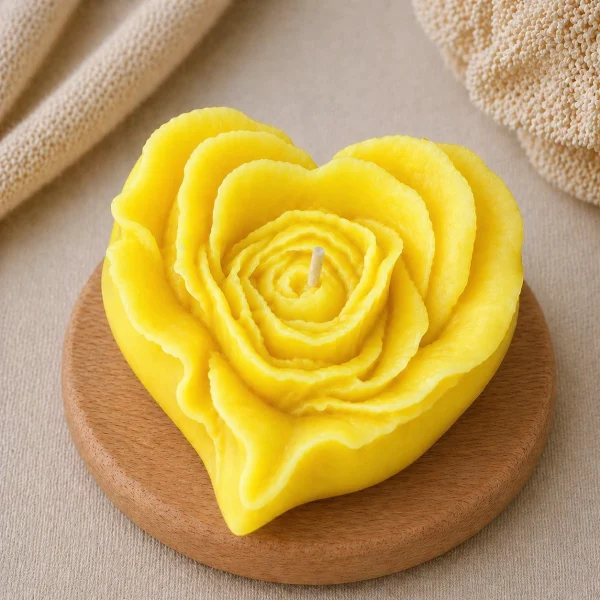 Свеча декоративная «Роза сердце»