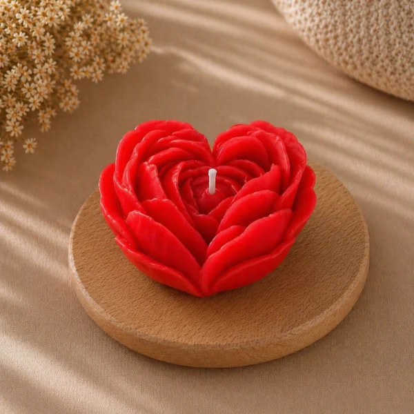 Свеча декоративная «Цветок сердце»